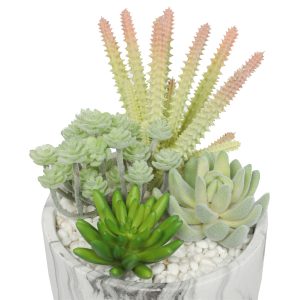 Artificial succulent bowl