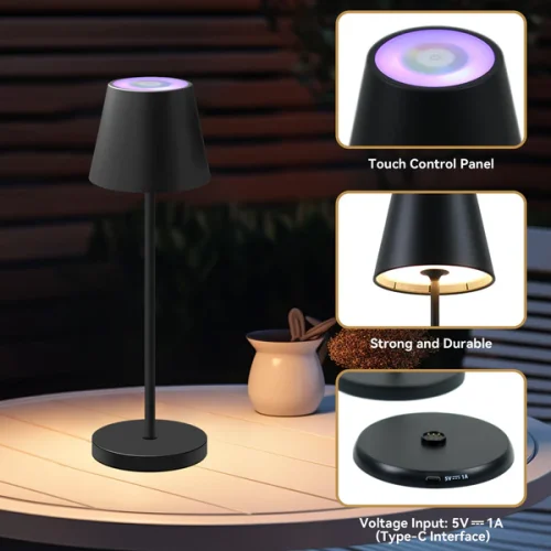 Portable White Table Lamp