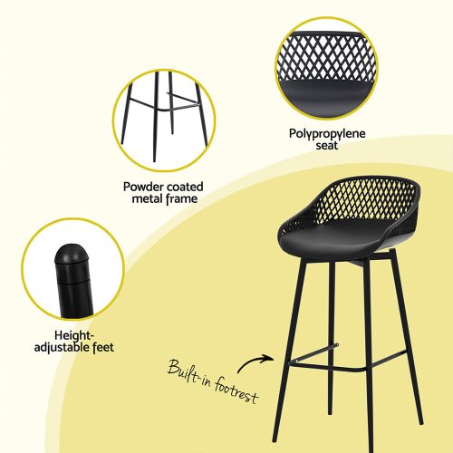 Plastic metal bar stools