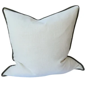 Reine Heavyweight Linen Cushion 55cm Square - White