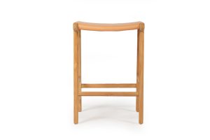 Pasadena Leather Saddle Stool – Flat Natural