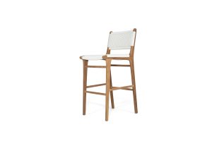 Zen Bar Stool – White (Close Weave)