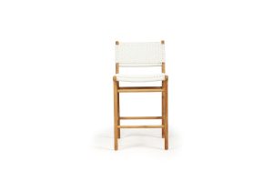 Zen Counter Stool – White (Close Weave)