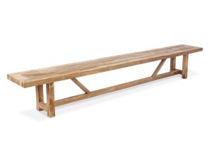 3m wooden bench