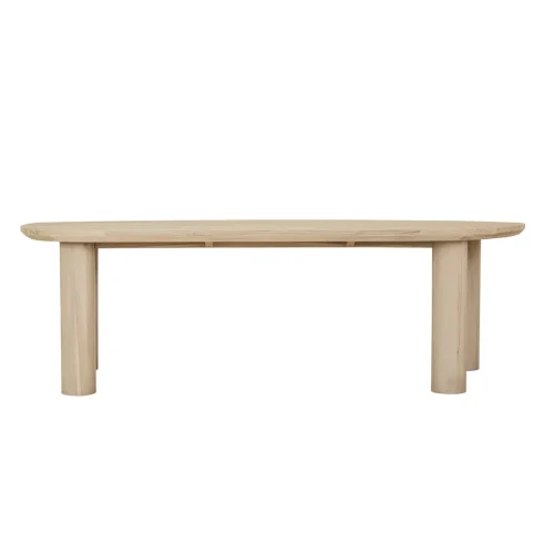Aged teak dining table