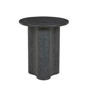 Artie Outdoor Wave Side Table - Black Speckle