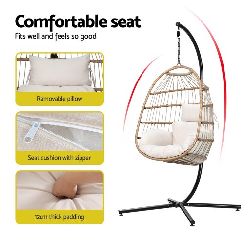 Foldable egg chair