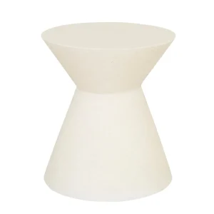 Granada Hourglass Side Table - White Fleck