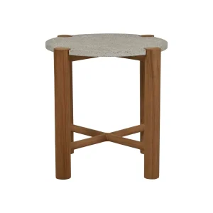 Isla Side Table - Warm Sand - Natural Teak