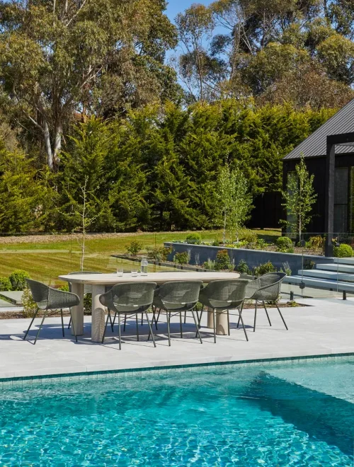 Outdoor teak furniture