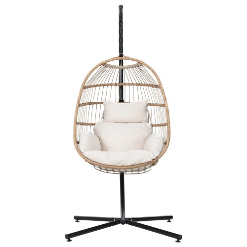 Outdoor yellow swing chair