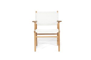 Zen Armchair – White – Close Weave