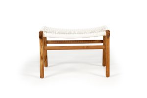 Zen Lazy Chair Ottoman – White