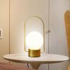Gold Portable Rechargeable LED Lantern Lamp - Touch Control 3-Color Dimmable Desk Light