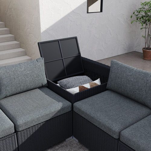 Lizard black lounge set