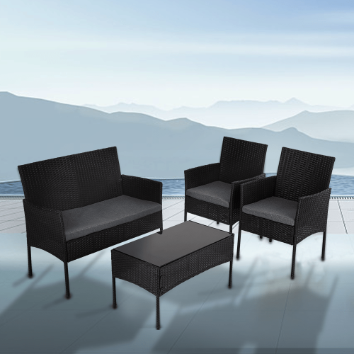 outdoor lounge furniture black